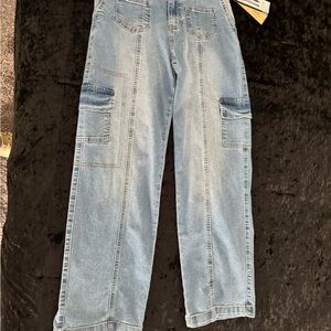 Madden NYC Light Blue Cargo Jeans